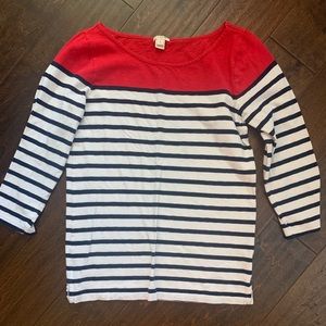 J. Crew 3/4 sleeve top